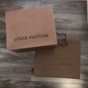 LV neverfull gm size box and shopping bag
